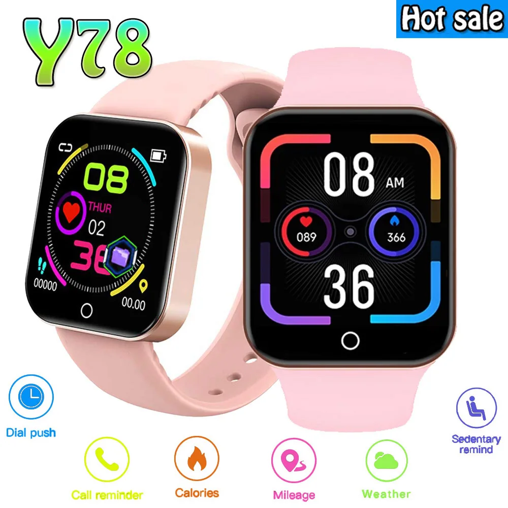 

New D30 smart watch sports fitness tracker men's and women's heart rate and blood pressure monitor Y78 smart bracelet PK Y68 D20