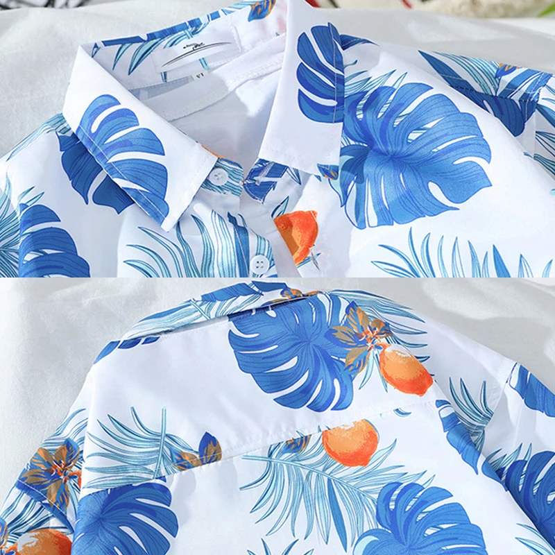 Пятиточечная Цветочная рубашка Пляжная футболка с коротким рукавом новинка 2020