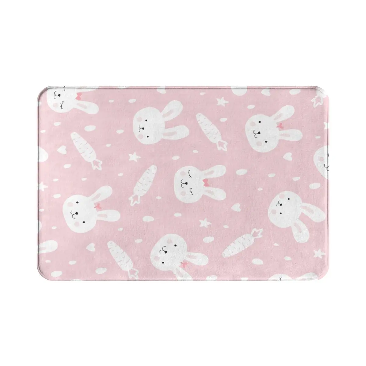 Симпатичные кролики розовый коврик для двери мягкий Нескользящий Впитывающий