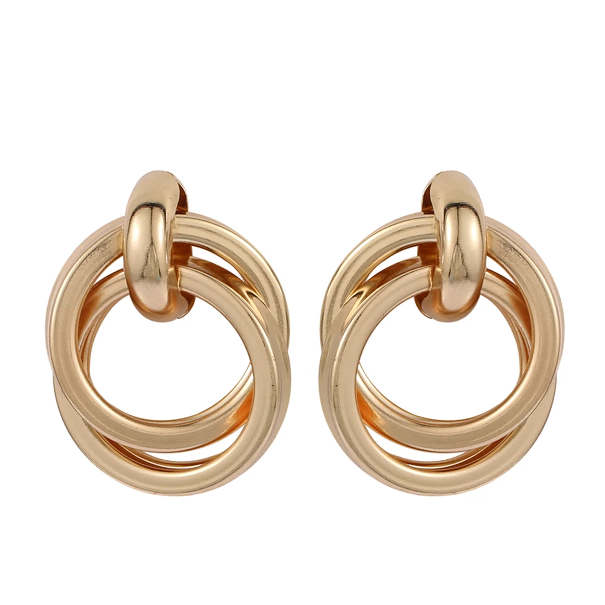

CARTRT LISA Geometric Big Metal Earrings for Women Jewelry Gift Round Dangle Drop Earrings Femme Fashion Korean Women's Earrings