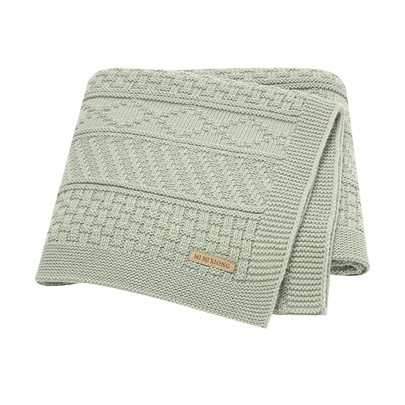 

Baby Blankets Super Soft Newborn Infant Kids Boys Girls Knitted Stroller Nursery Swaddle Wrap Sack 100*80cm Toddler Throw Quilts