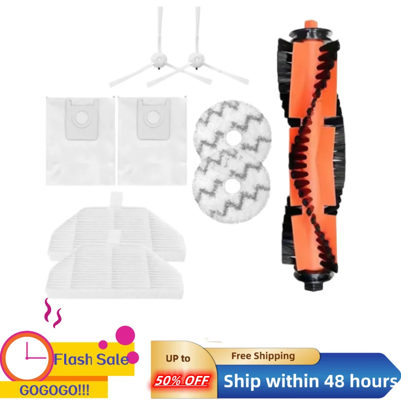 

main brush+side brush+built-in filter+dust bag+mop cloth For mijia Roidmi EVA SDJ06RM Sweeping Robot vacuum cleaner