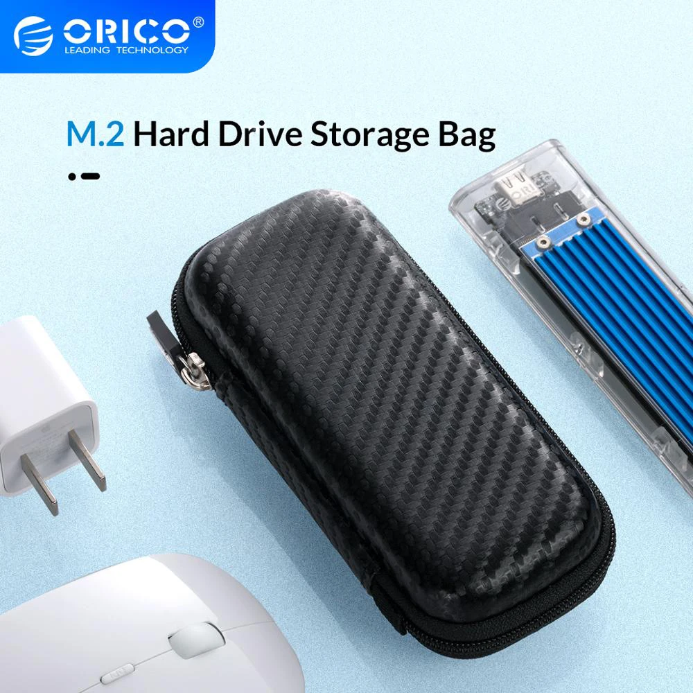 ORICO M2PH01 M.2 Hard Disk EVA Portable HDD Storage Protection Bag for External M.2 Hard Drive/Earphone/Data Line HDD Case