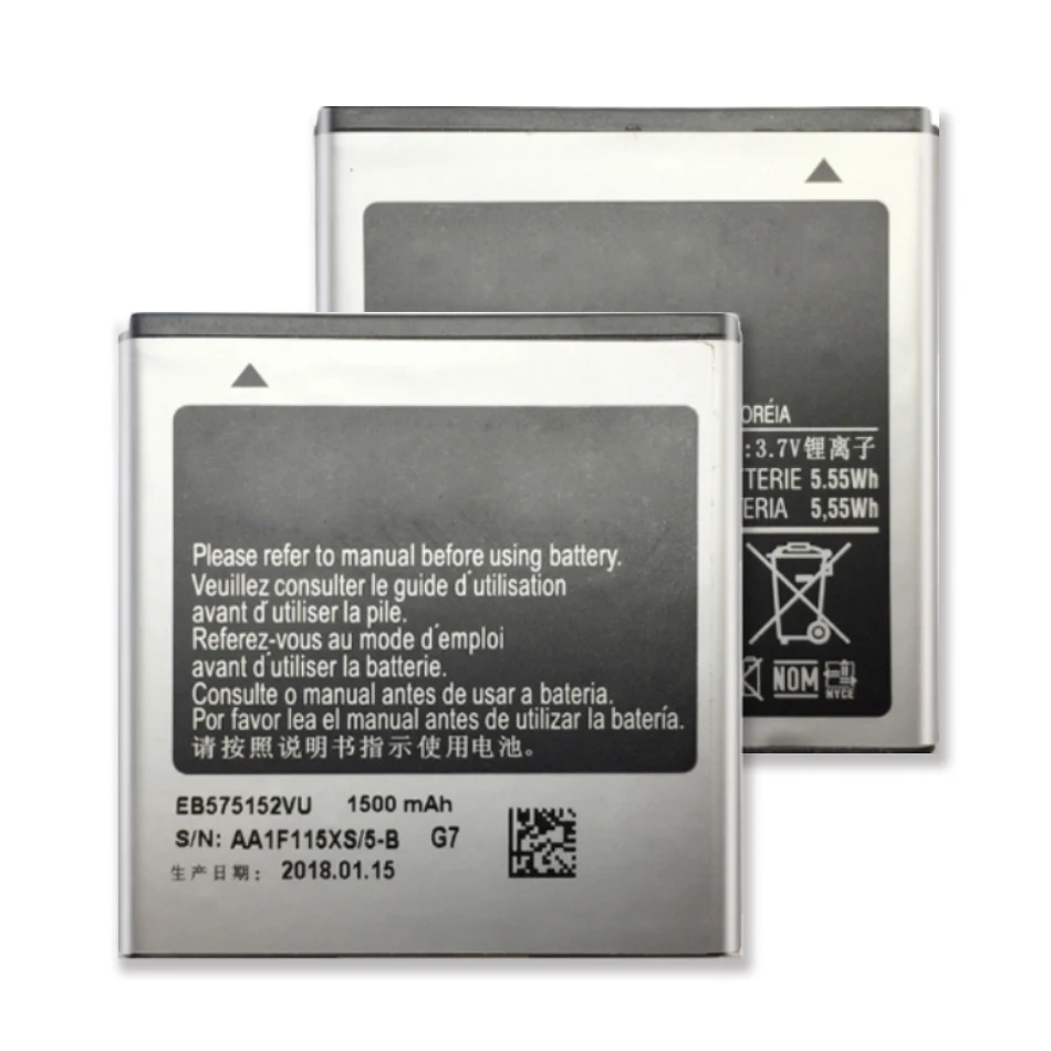 

Для Samsung Galaxy S I9000 I9003 I9001 I779 I589 I919 I919U I897 T959 I8250 мобильный телефон сменный аккумулятор 1650mAh EB575152LU