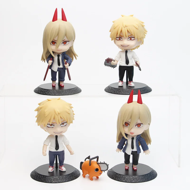 

11cm Anime Chainsaw Man 4pcs/set Q Verision Figuras Power Denji Collectile Model Action Figure Kawaii Toys Birthday Gift