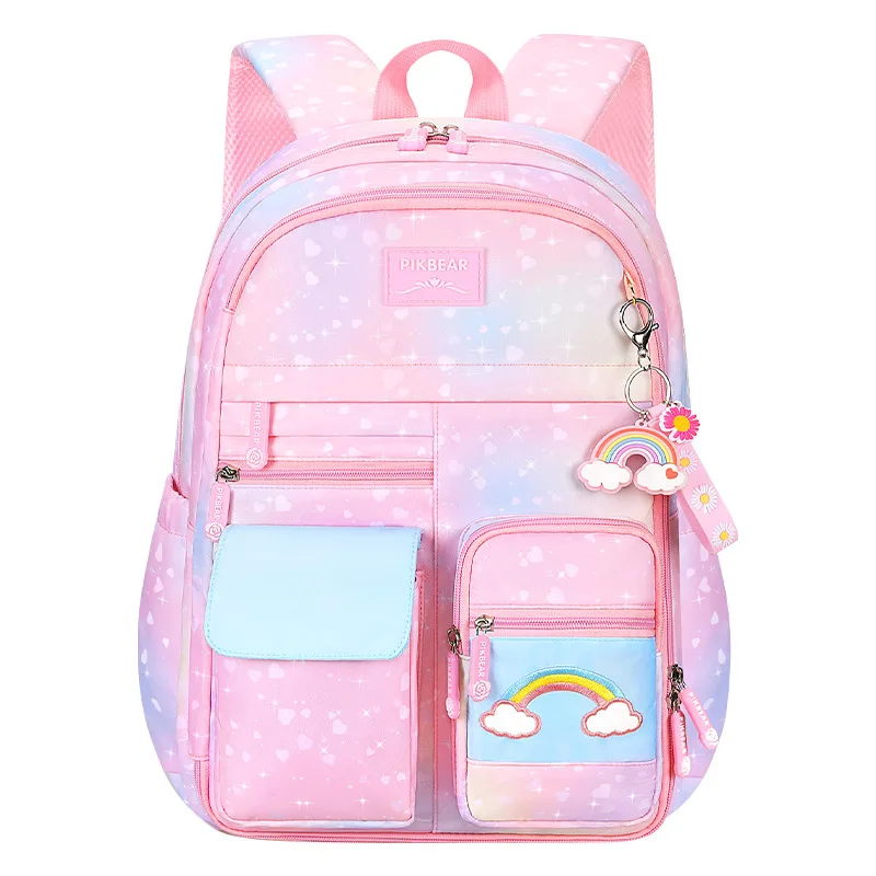 

Teenage School Bags for Girls Backpacks Cute Pink Book Bag for Kids Primary School Bag Multi-pocket Elementary Preschool Bookbag