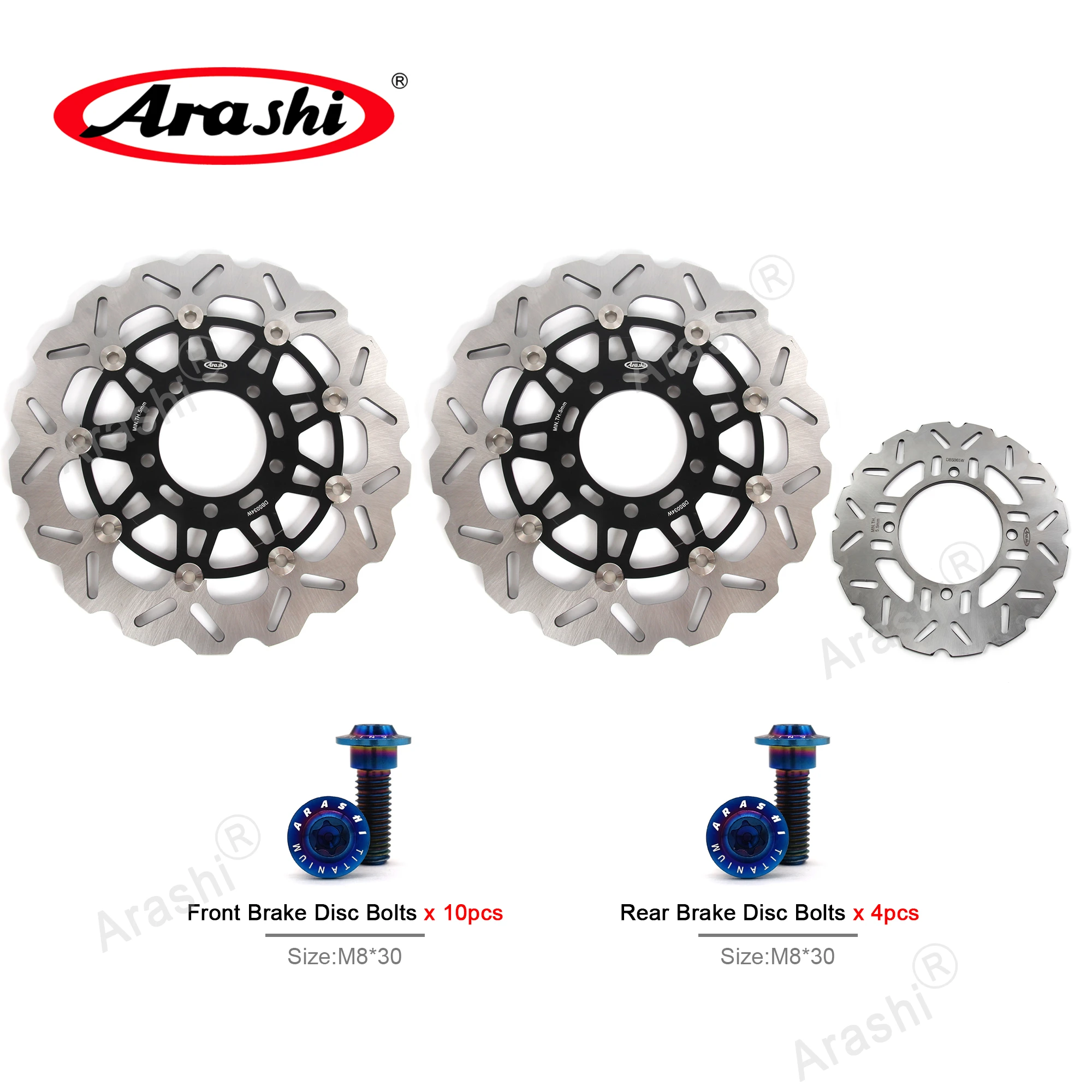 

Arashi 1 комплект для KAWASAKI Z750/Z750 ABS 2007-2012, передние и задние тормозные диски с ЧПУ, роторы Z 750 2007 2008 2009 2010 2011 2012