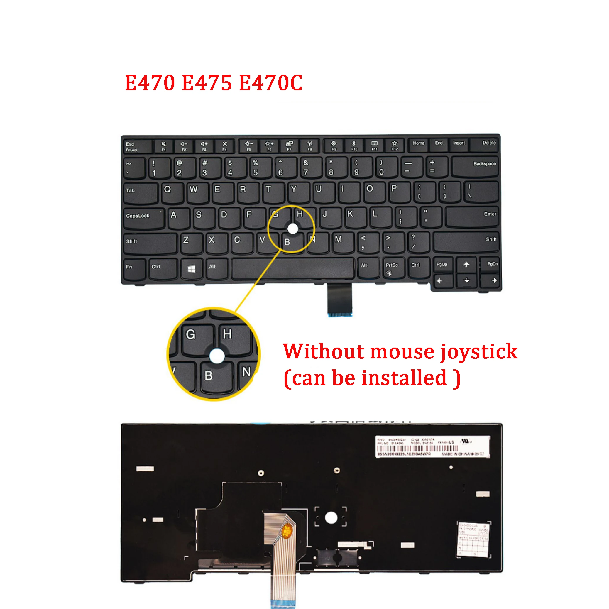 

New Laptop Keyboard For LENOVO Thinkpad E470 E475 E470C