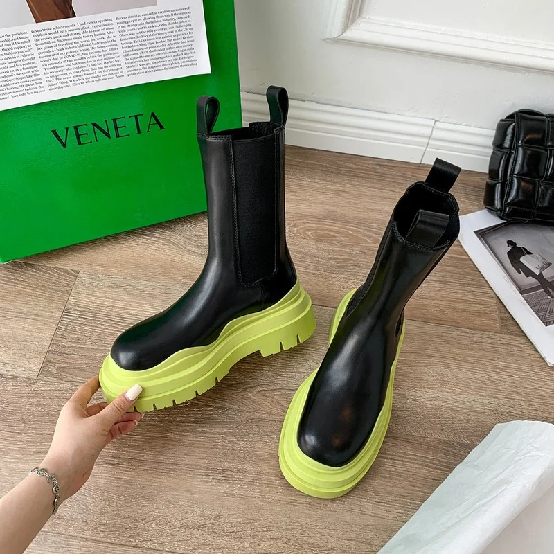 

Women's Brand Ankle Boots Thick-soled Chelsea Boots 2022 New Martin Boots Women's British Style Short Boots Single Boots Women