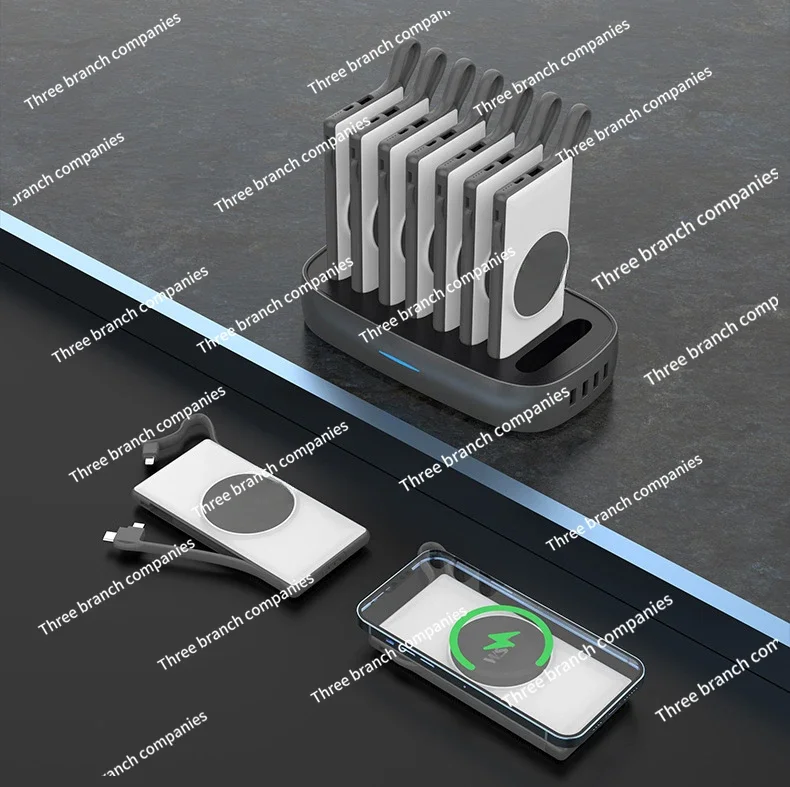 Комплект Power Bank бизнес-блок питания зарядная станция с кабелем 10000 мАч магнитная