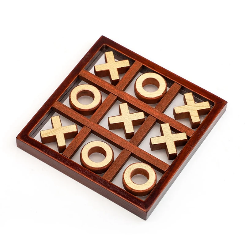 Игрушка-головоломка Tic-Tac-Toe Классические шахматы XO деревянная Двойная битва