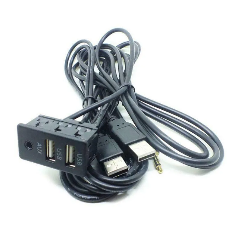 

AUX USB-кабель для велосипеда, Черный Кабель-адаптер для автомобильной приборной панели, электронные устройства, установка заподлицо, мобильн...