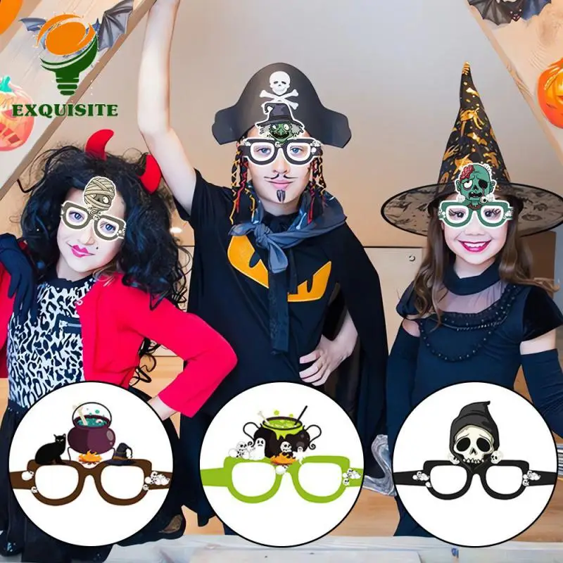 

Photo Props Unique Design Halloween Glasses A Great Addition To Clothing Ghostly Masquerade Paper Glasses Paper Glasses Demand