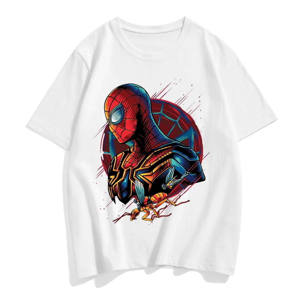 Футболка Человек-паук Мужская футболка с надписью Marvel Мультяшные аниме Harajuku Kawaii