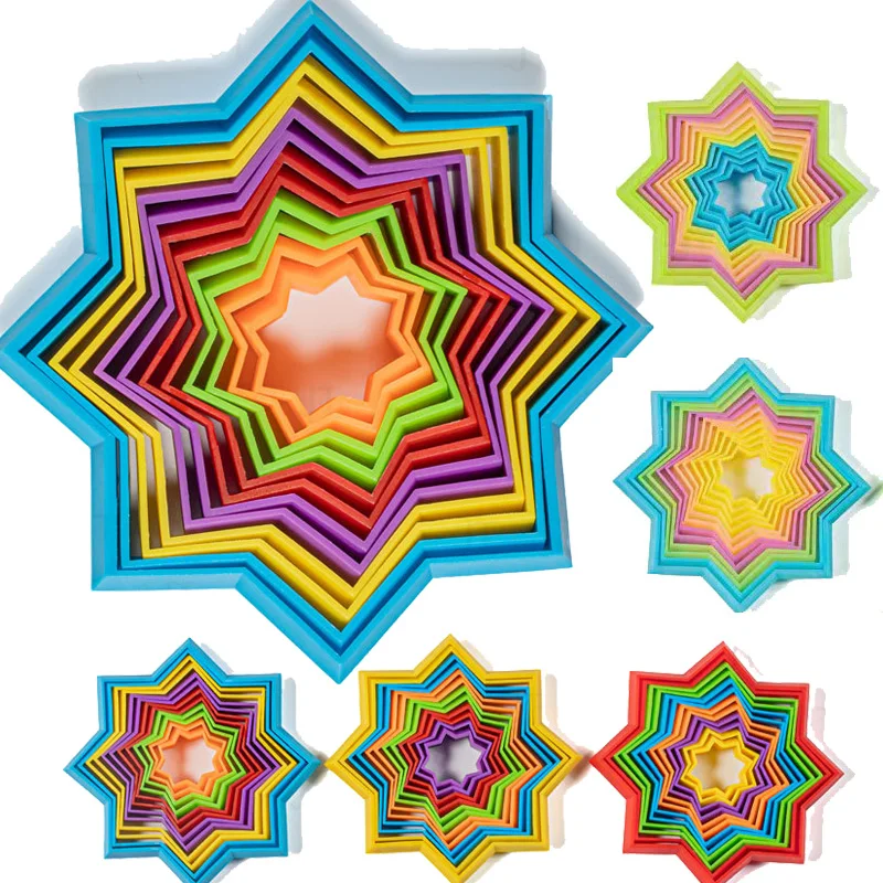 

3D Magic Circl eSpring Rainbow Slink ySpring Toys Educational Stereo Miniature Assembly Toy Stress Relief Toy Games For Children