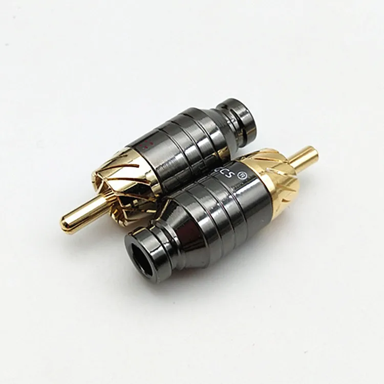 2 пары/4 шт. роскошный паяльный разъем RCA для динамика аудиовыход/переходник входа