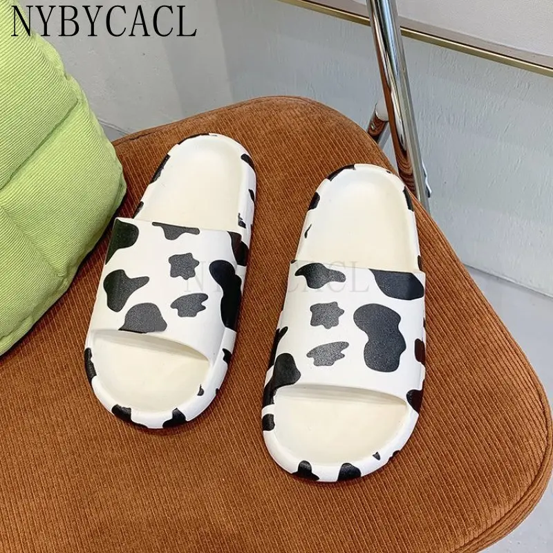 

Women's Slippers Cute Zebra Bear Dairy Cow Bathroom Summer Shoes Female Home Casual Comfortable Soft Non-Slip Sandals Studant