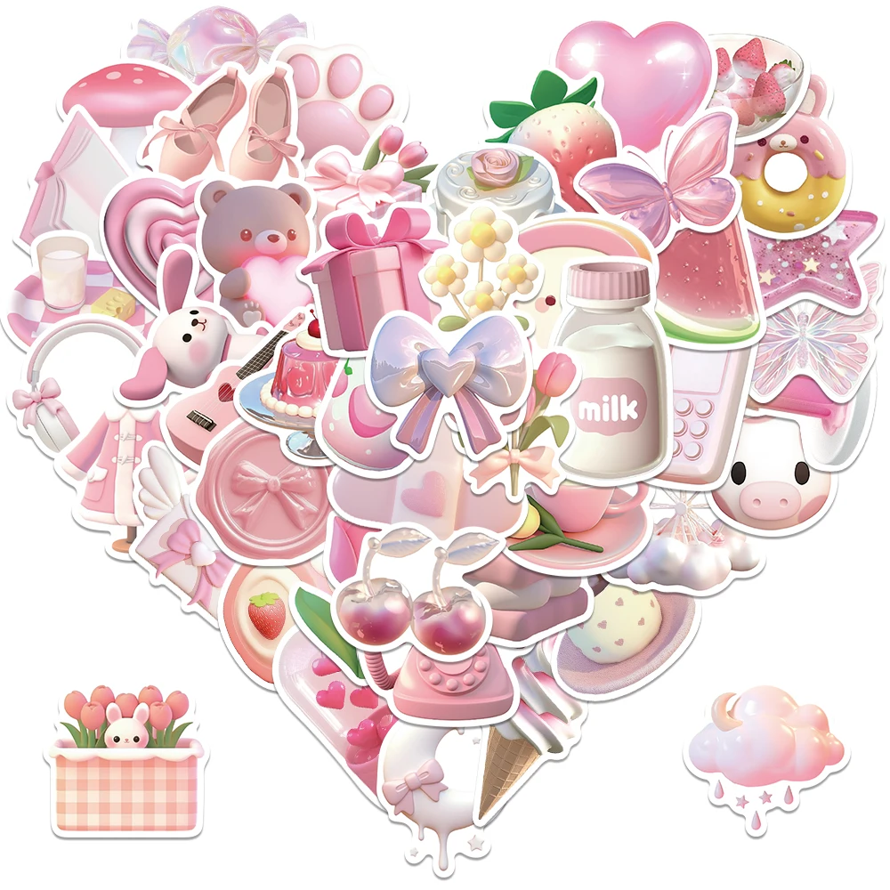 Наклейки в корейском стиле для телефона ноутбука чемодана 50 шт