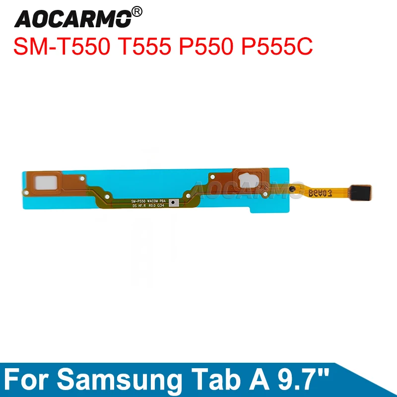 

Aocarmo Home Return Sensing Key Back Button Sensor Flex Cable Repair Parts For Samsung Galaxy Tab A 9.7" SM- T550 T555C P550