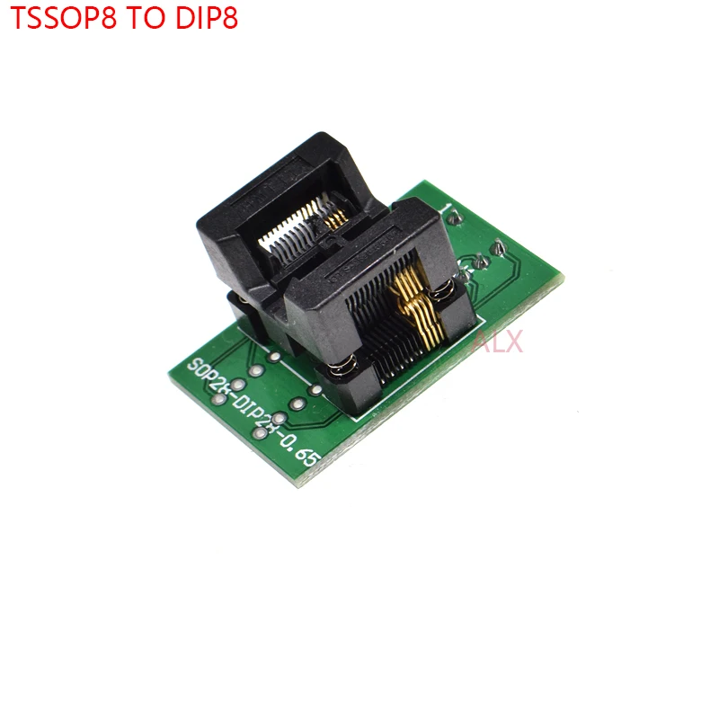 

1PCS SSOP8 TSSOP8 TO DIP8 Programmer Adapter Socket TSSOP TO DIP CONVERTER Test Chip IC FOR 0.65MM PITCH Gold Plated Copper