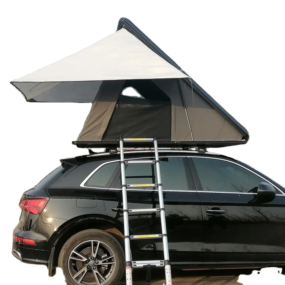 

2023 new design 4x4 offroad triangle tent Car Roof Top Tent Folding Camping Truck Rooftop hydraulic tent