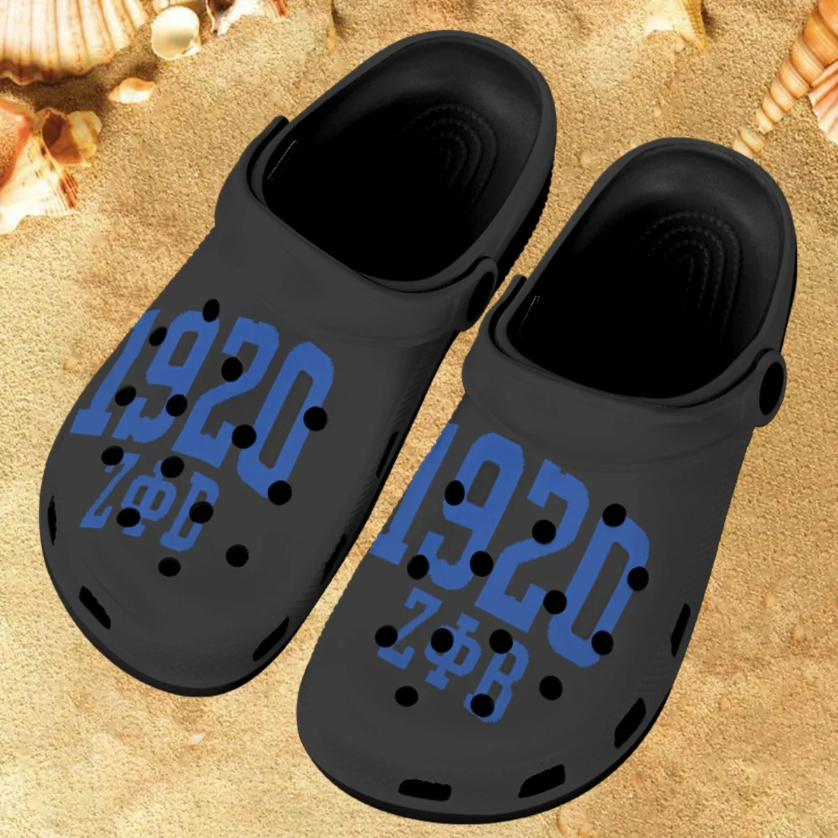 

1920 Zeta Phi Beta Women Sandals Summer Breathable Garden Flats Shoes Woman Outdoor Indoor Cozy Light Slides Sandalias De Mujer