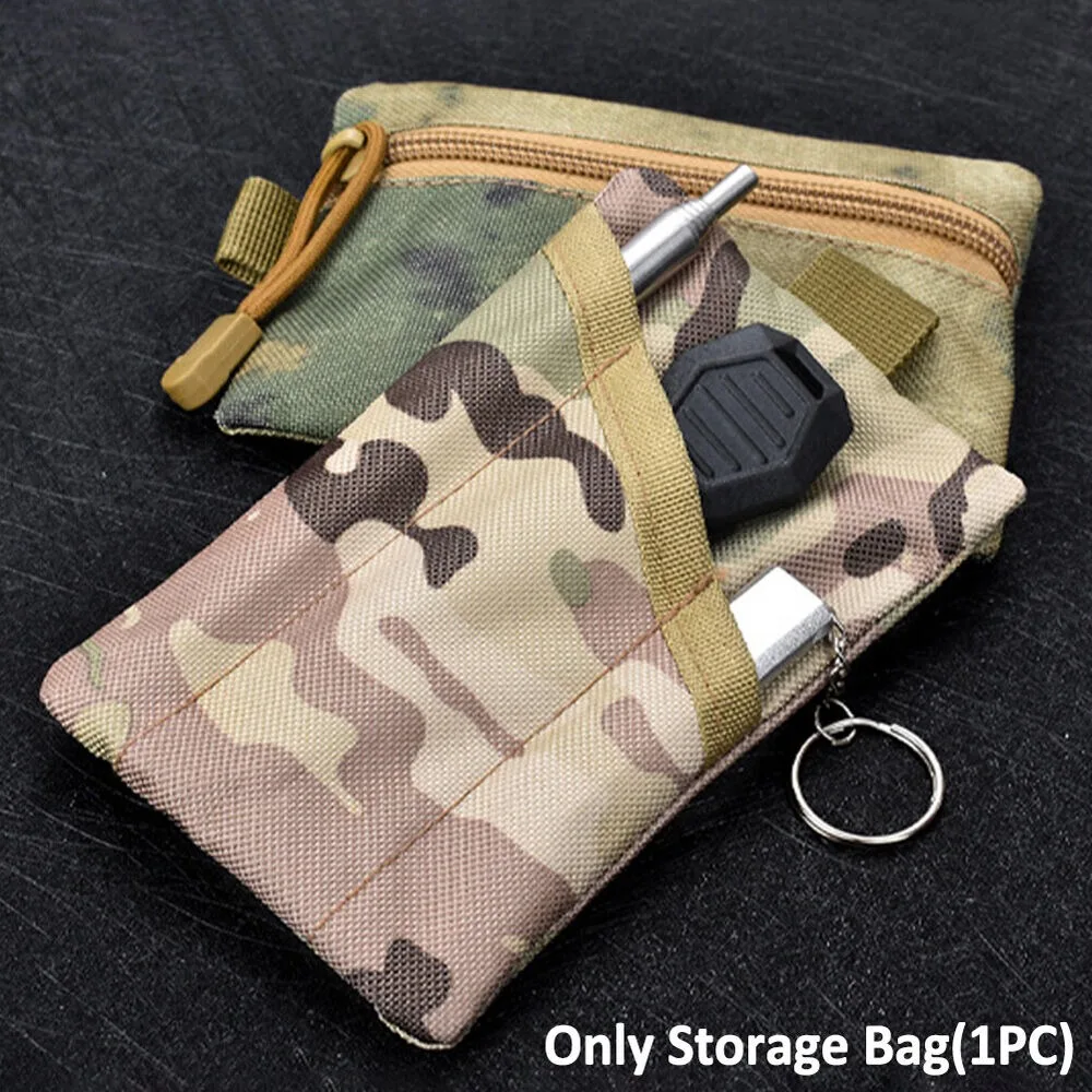 

Wallet Waterproof Coin Purse Storage Pouch EDC Tool Bag Outdoor Camping Running Waist Bag Zippered Small change Pouch Wallet