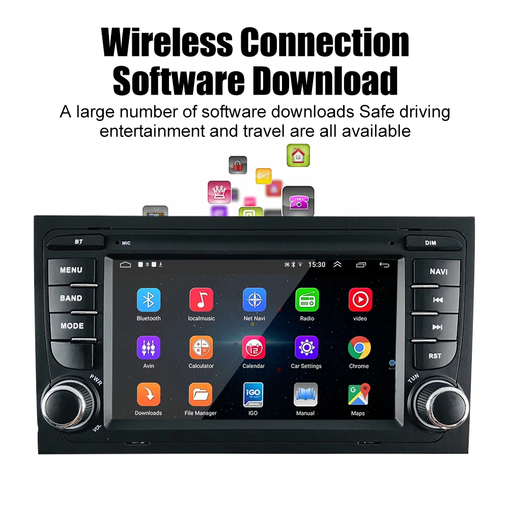 GPS Bluetooth WiFi 2 Din Hands-free Mirror Link FM приемник для Audi A4 B6/B7 S4 RS4 автомобильное радио Android 10 7