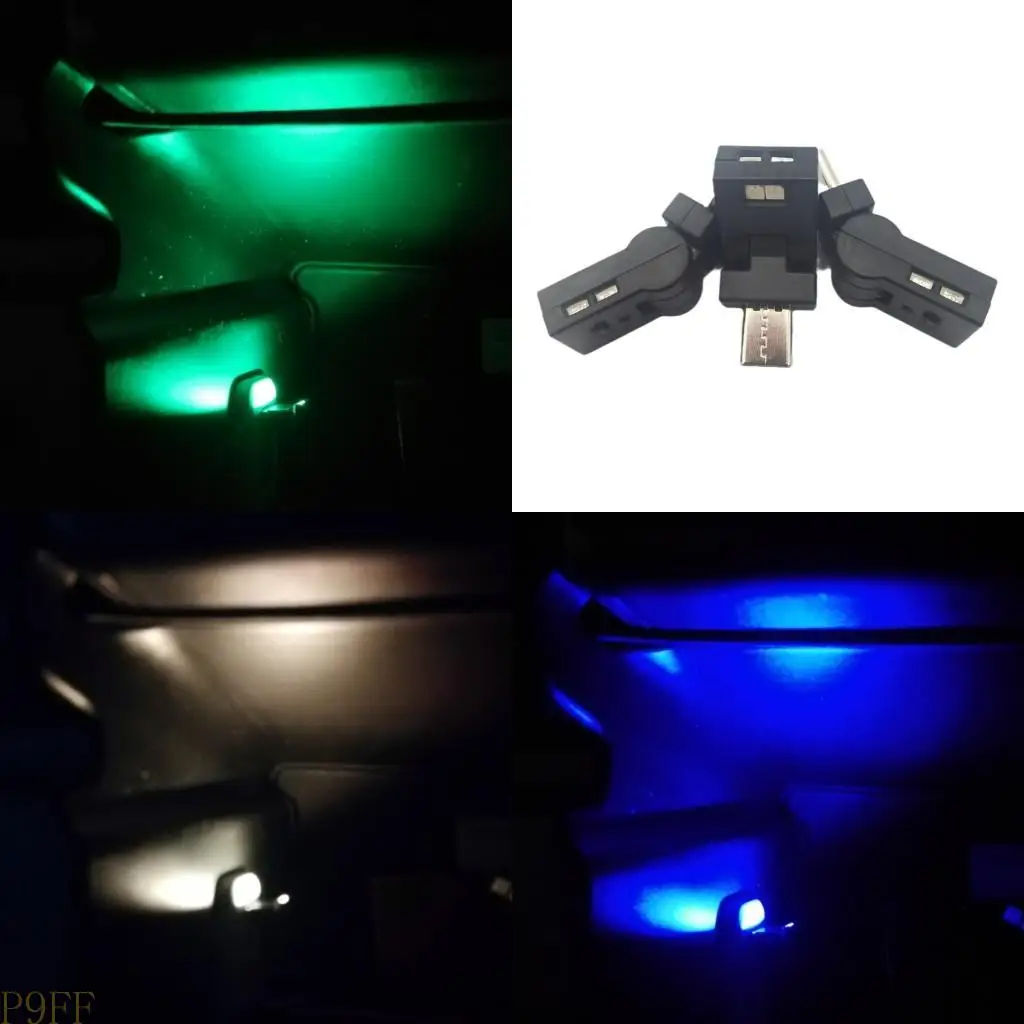 

CS1W Auto On Off Light Sensoring Color USB C Car Lamp