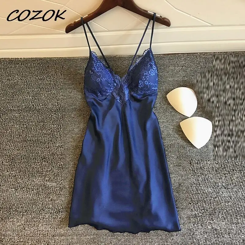 

COZOK Babydoll Nightdresses Homewear Cute Sleepshirts Women's Nightdress Female Sexy Sling Nightgowns Ladies Lingerie Sleepdress