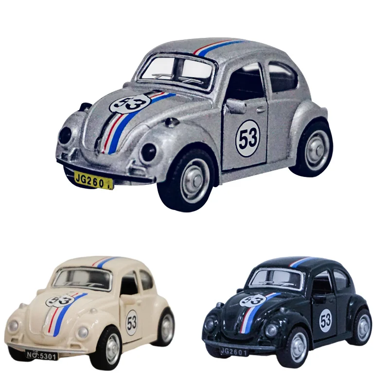 

Модель классического автомобиля Volkswagen Beetle в масштабе 1:43, литой металлический классический автомобиль, модель автомобиля Mini VW, игрушечный а...