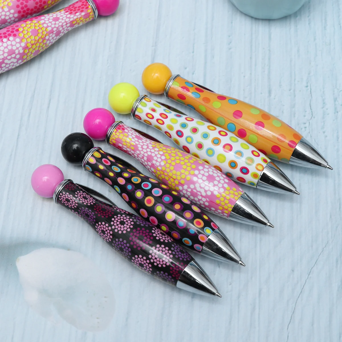

10Pcs Pens Creative Pens Colorful Pens Bowling Shaped Ballpoint Pen Durable Pens for Student