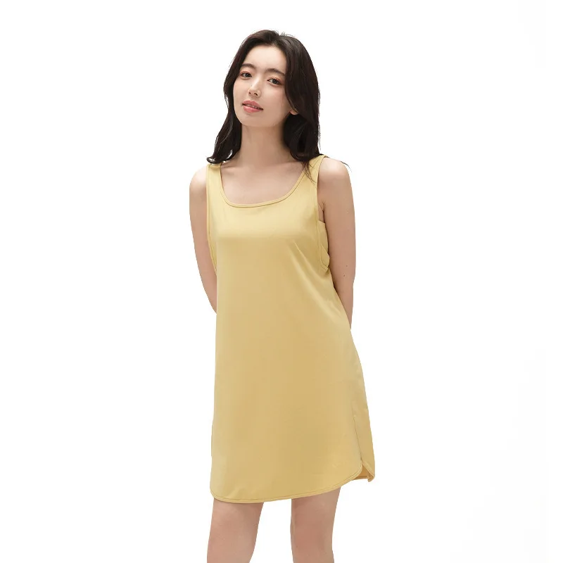 Pajamas Summer for Women's Thin Pure Cotton Dress Sleeveless Suspenders Sexy Home Service Korean Version Loose Casual Nightgowns