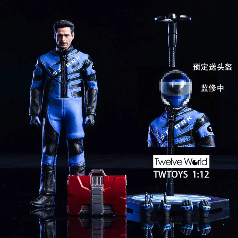 

In Stock TW1915 1/12 Scale Tony Racing Suit Robert Downey Jr. MK5 Male Solider Full Set Model 6'' Action Figure for Fans
