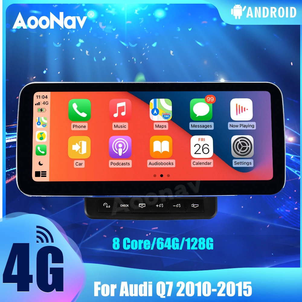 

12.3Inch 128G For Audi Q7 2010-2015 Car Radio Touch Sceen Android 10.0 GPS Navigation Autoradio Multimedia Player