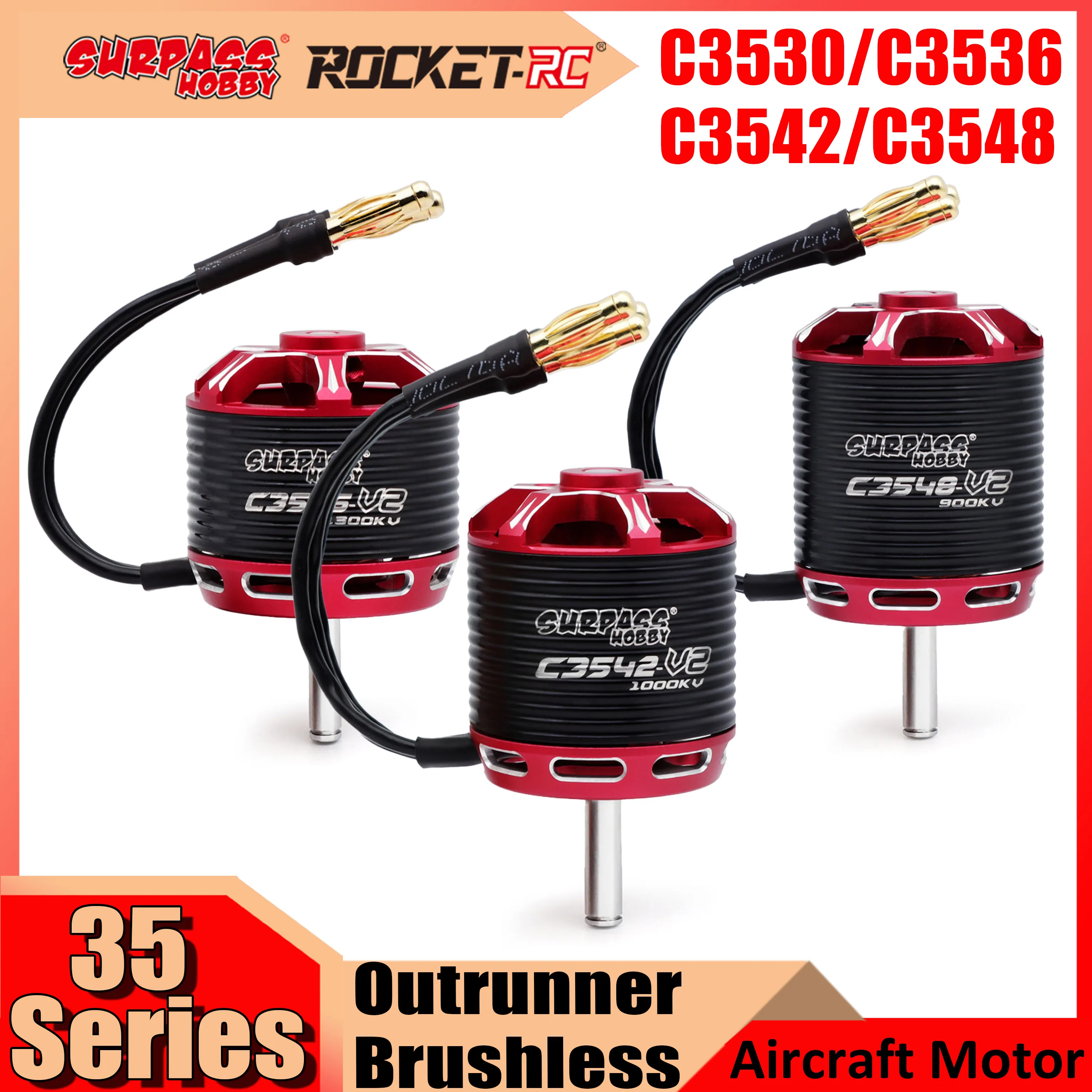 Бесщеточный двигатель Surpasshobby C3530 C3536 C3542 C3548 V2 для радиоуправляемого самолета с неподвижными крыльями, детали и аксессуары для радиоуправляемой модели Бесщеточный двигатель Surpasshobby C3530 C3536 C3542 C3548 V2 для радиоуправляемого самолета с неподвижными крыльями, детали и аксессуары для радиоуправляемой модели