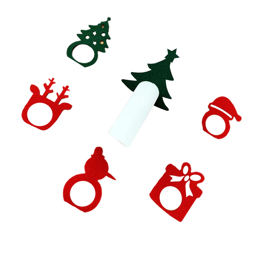 

Napkin Christmas Table Ring Wreath Holders Catering Centerpiece Wedding Adornment Holder Band Ornamentbag Fillers
