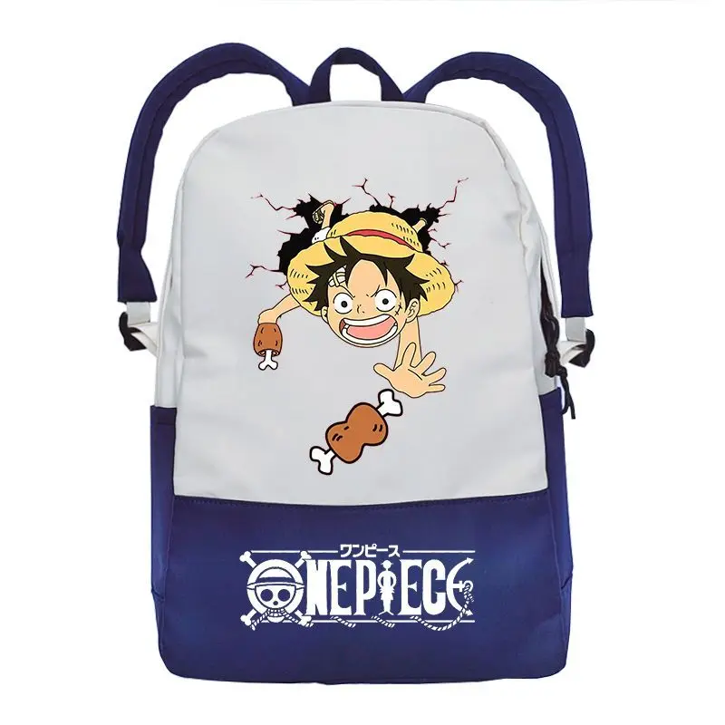 

New One Piece Anime Children's School Bag Men and Women Large Capacity Lightweight Students One Piece One Piece Luffy Backpack
