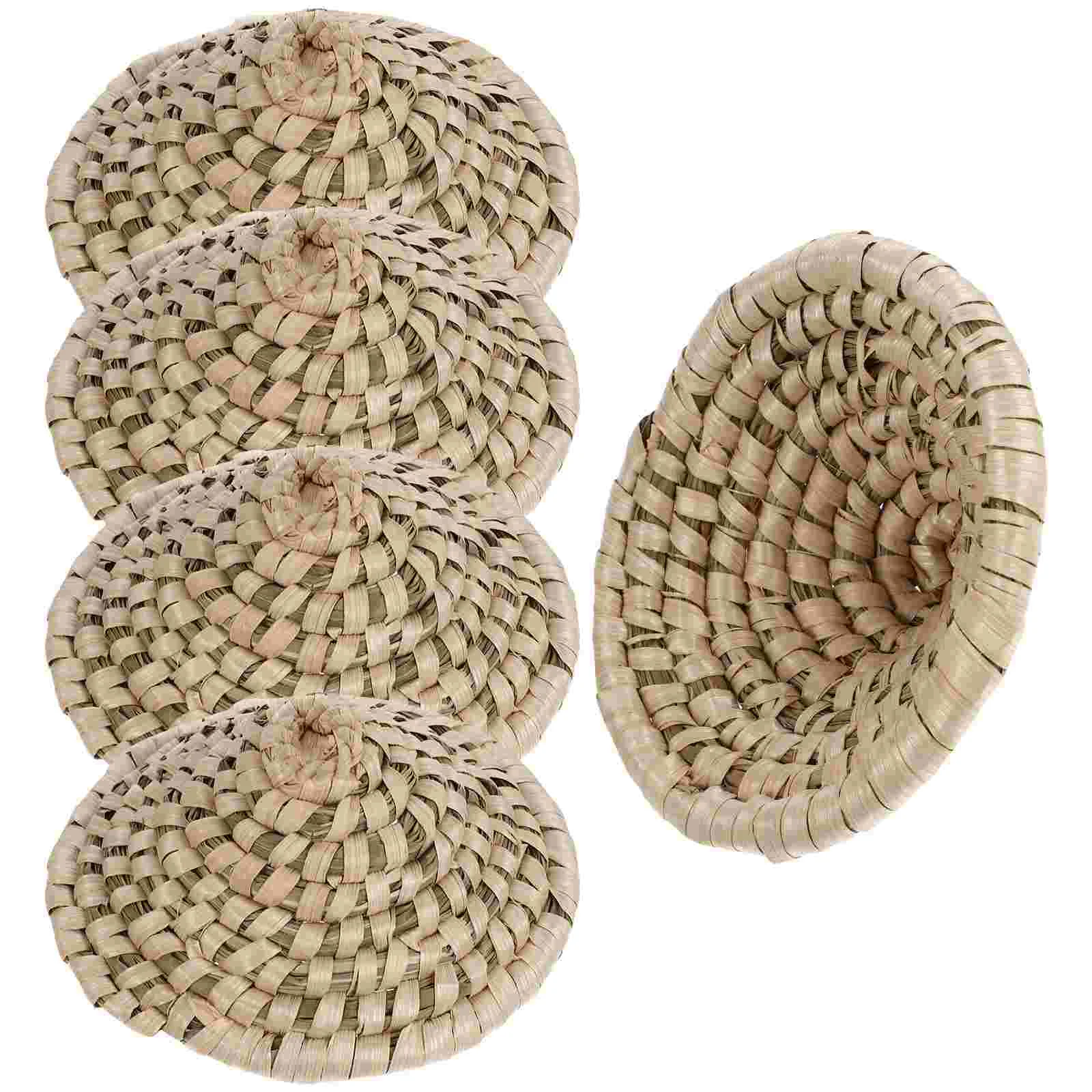 

5Pcs Craft Woven Hat Delicate Woven Hat Decor Weaving Craft Hat Ornament