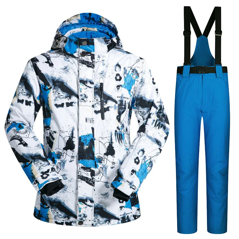 

Зимние женские комплекты для сноуборда, теплый водонепроницаемый ветрозащитный лыжный костюм, женский зимний комплект одежды, куртка и брю...