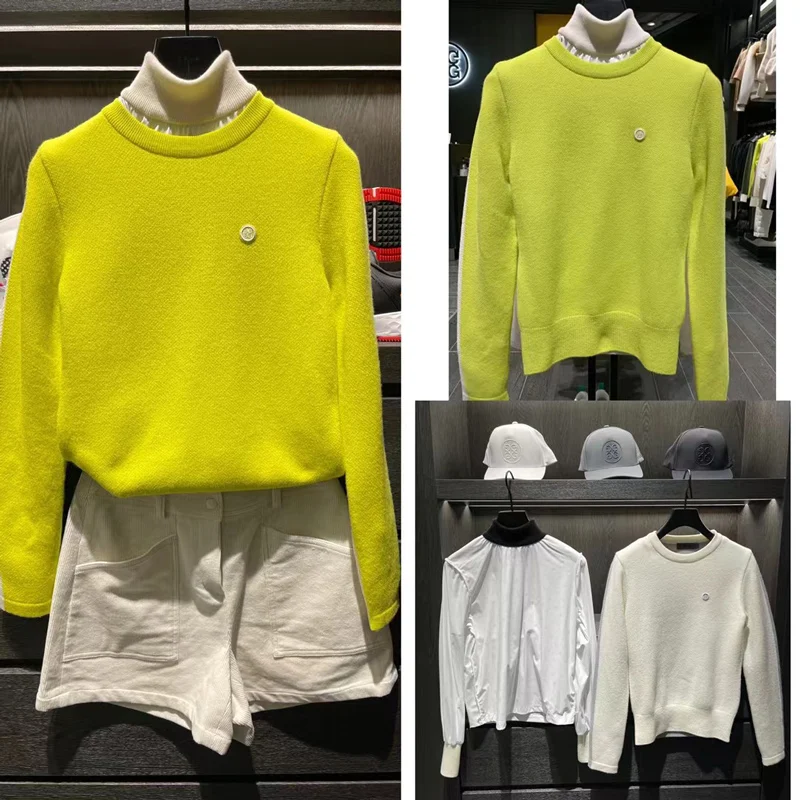 

G4 Korea original golf clothing ladies padded sweater winter sports windproof wool turtleneck sweater