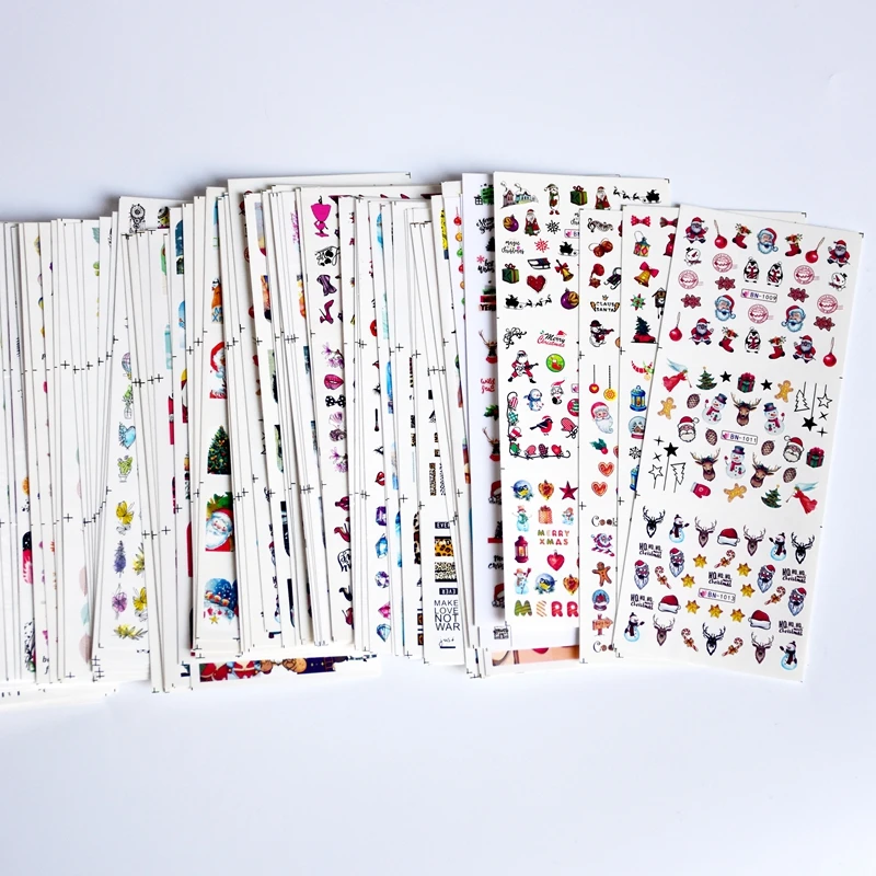 12 шт. новогодние наклейки-Слайдеры для ногтей | Красота и здоровье