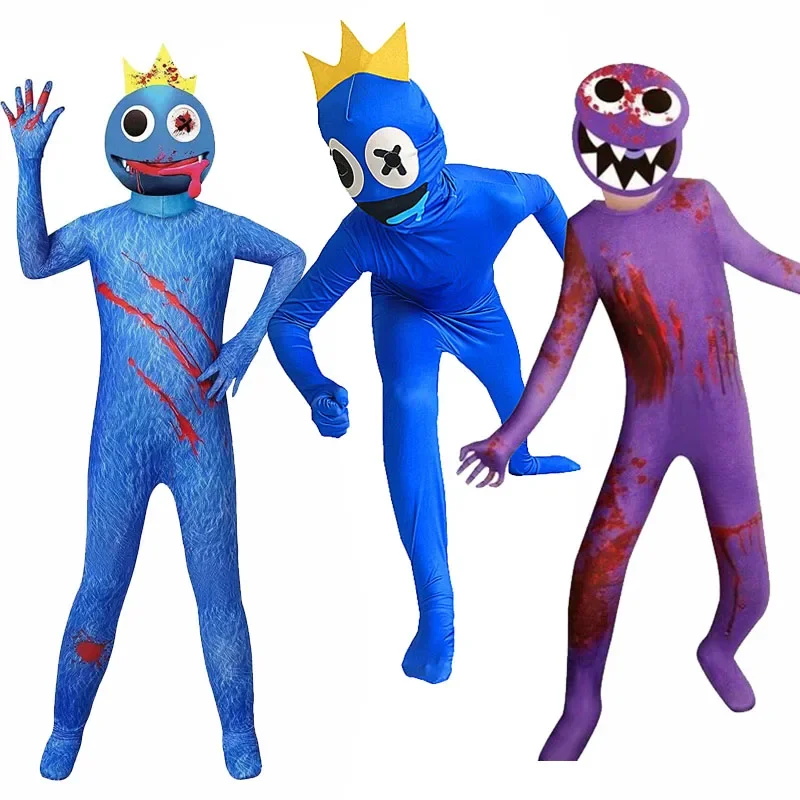 

2022 New Halloween Costumes Anime Rainbow friend Game Cosplay Clothing Boys Girls Bodysuit Cartoon Kids Carnival Birthday Gift