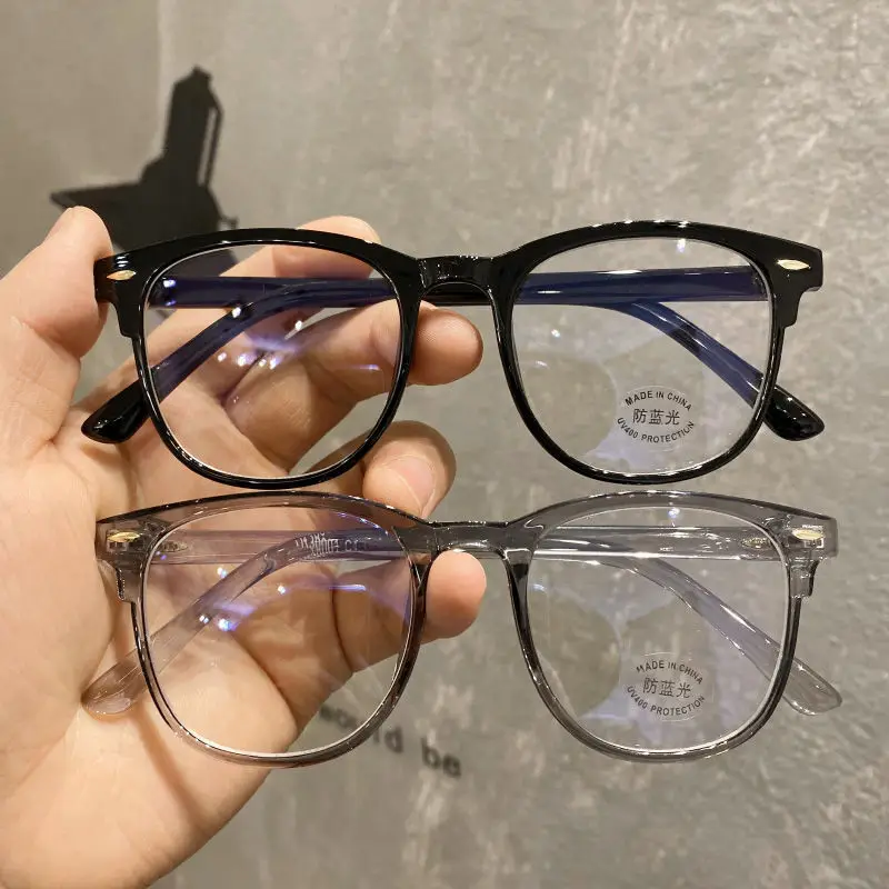 

iboode Fashion Ultralight Finished Myopia Glasses Men Women Anti Blue Light Classic Prescription Optical Shortsighted Eyewear