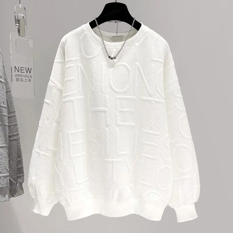 

Autumn 2022 New Korean Loose Spring Autumn Long Thin Top Long Sleeve Coat Women Sweatshirt
