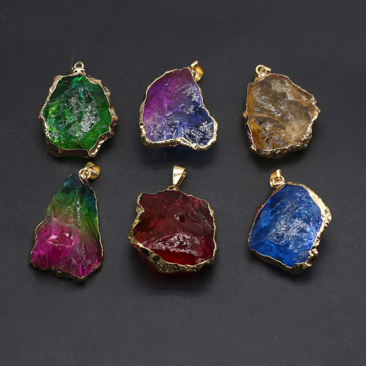 

2Pcs Natural Irregular Pendant Shaped exquisite Charm for Jewelry Making Diy earring necklace Bracelet accessories 28x40mm
