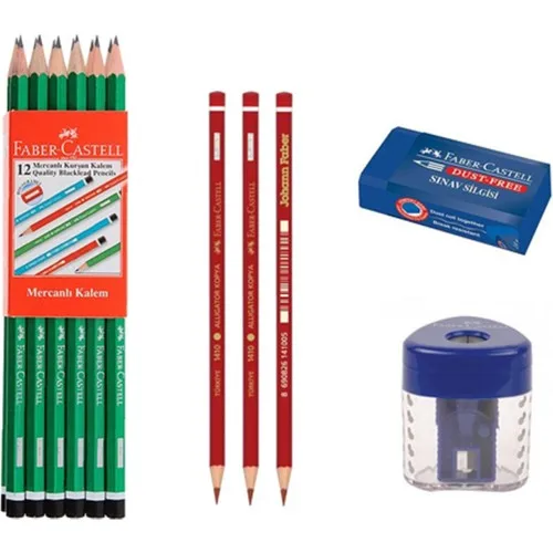 Castell Pencil 12 Pieces Red Pencil 3 Pieces Eraser Sharpener Faber Pen Set For School For Office Free Shipping Items Fad Pencil free shipping 12pcs lot processing custom bees pencil activities students pencil insect craft pencil