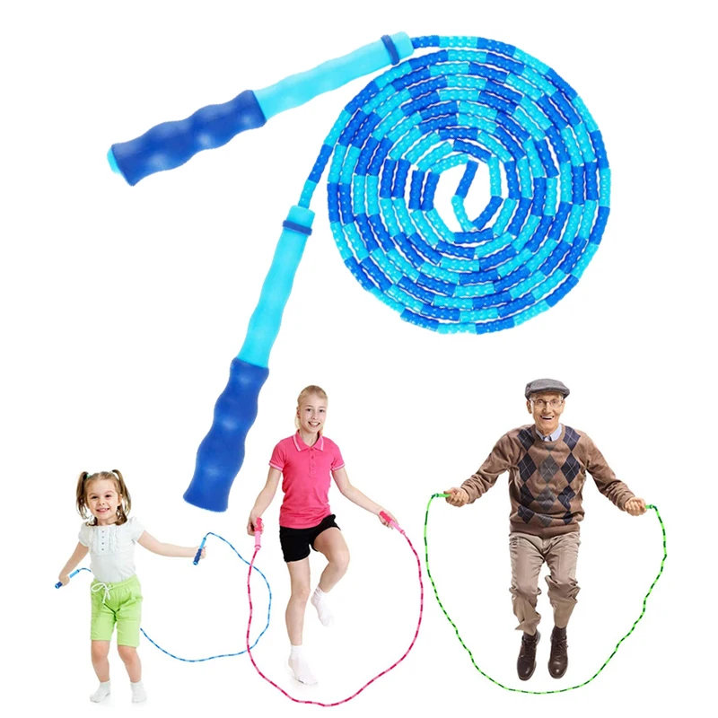 

Bamboo Joint Skip Rope Kids Skipping Pink Jump Rope Long Handle Jump Rope Skipping Kids Fitness Sport Equipment Exercise At Home