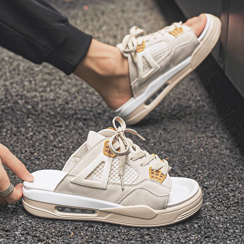 Шлепанцы мужские из ЭВА мягкие сандалии для улицы и пляжа Нескользящие плотные