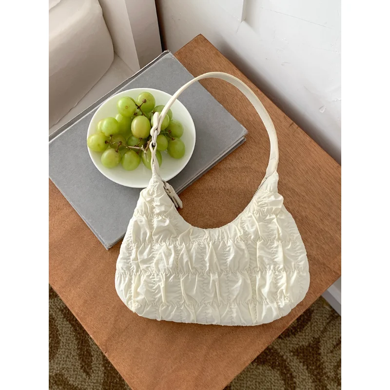 

2023 New Spring Cloud Bag Pleated Bag Fashion Underarm Bag Women's Small High-end Feeling Large Capacity One-shoulder Handbag